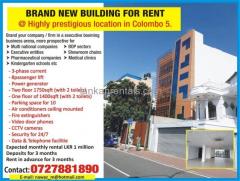 BRAND NEW BUILDING FOR RENT