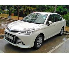 Rent 2016 Toyota Axio Hybrid Car Rs 4000 per day