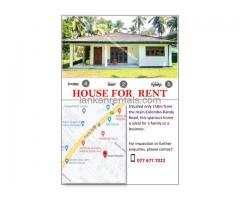 House for rent in yakkala