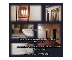 House for RENT @ GAMPOLA / ගම්පොල -නිවසක් කුලියට දීමට ඇත