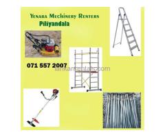 Construction equipment & power tools rent Piliyandala