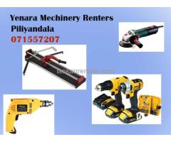 Construction equipment & power tools rent Piliyandala