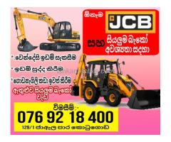 Jcb excavator  for rent/hire in gampaha  බැකෝ යන්ත්‍ර කුලියට ගම්පහ