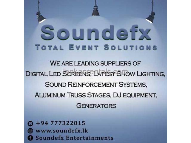 Event Equipment Rental- Sound EFX Entertaintments